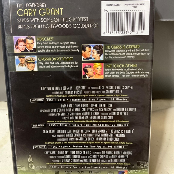 DVD - 4 disc collectors set Cart Grant.   V144 - Picture 2 of 8